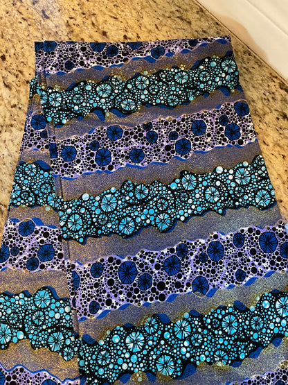 Blue African Fabric/African prints/ Ankara fabric/ Wax print/ African fabric for decor/ African fabric for crafts/African/MK437s/Gold touch