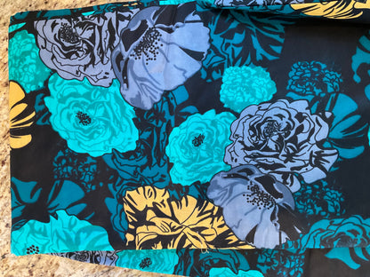 Teal African Fabric / African prints/Wax print/ African headwrap/ African fabric for craft/ African clothing/ MK125/Ankara Fabric/Sold By Th