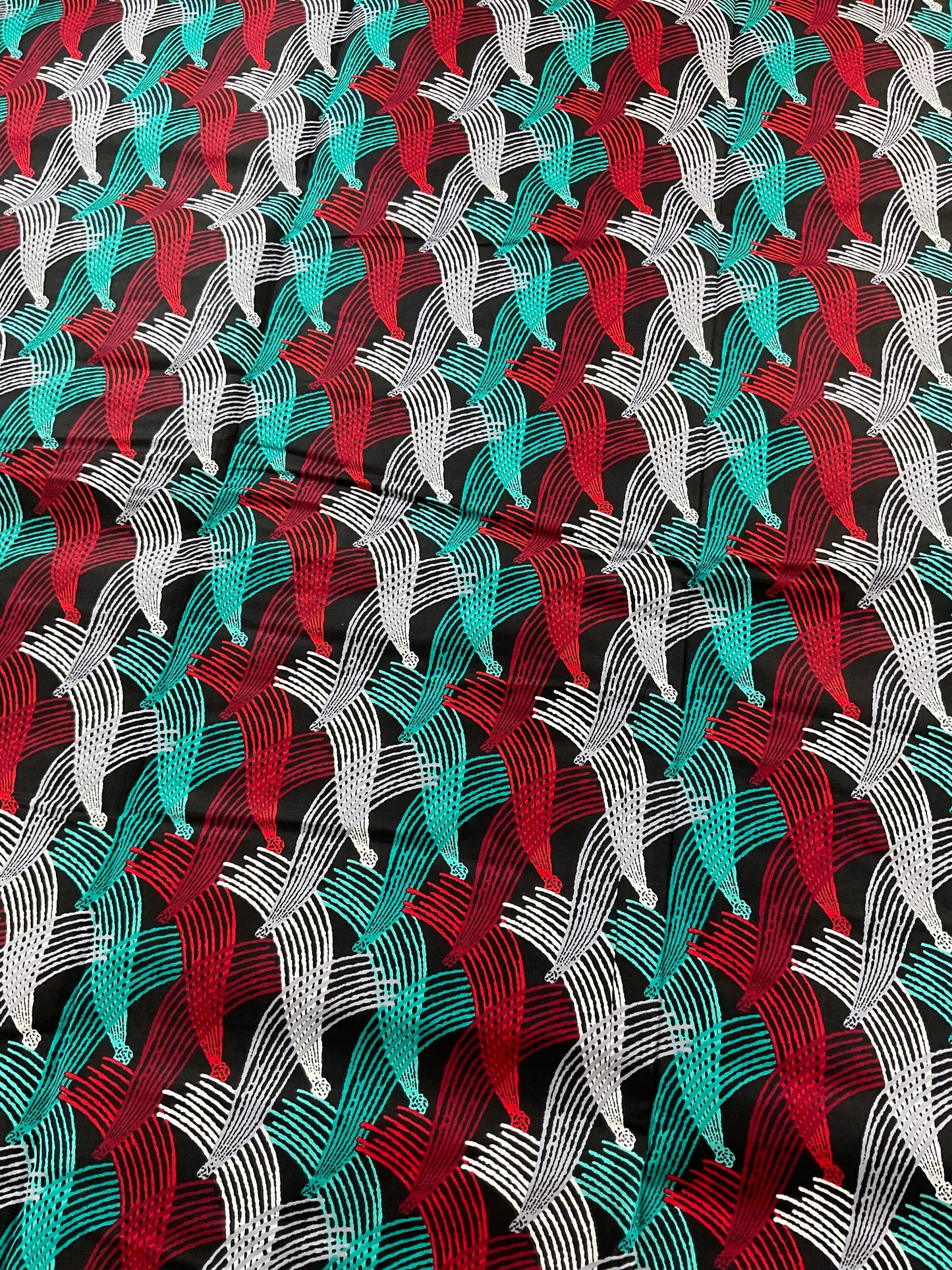 African Fabric/African prints/ Ankara fabric/ African wax/Red White Green African fabric/Mk469/Mudcloth/Textile/Wax Print