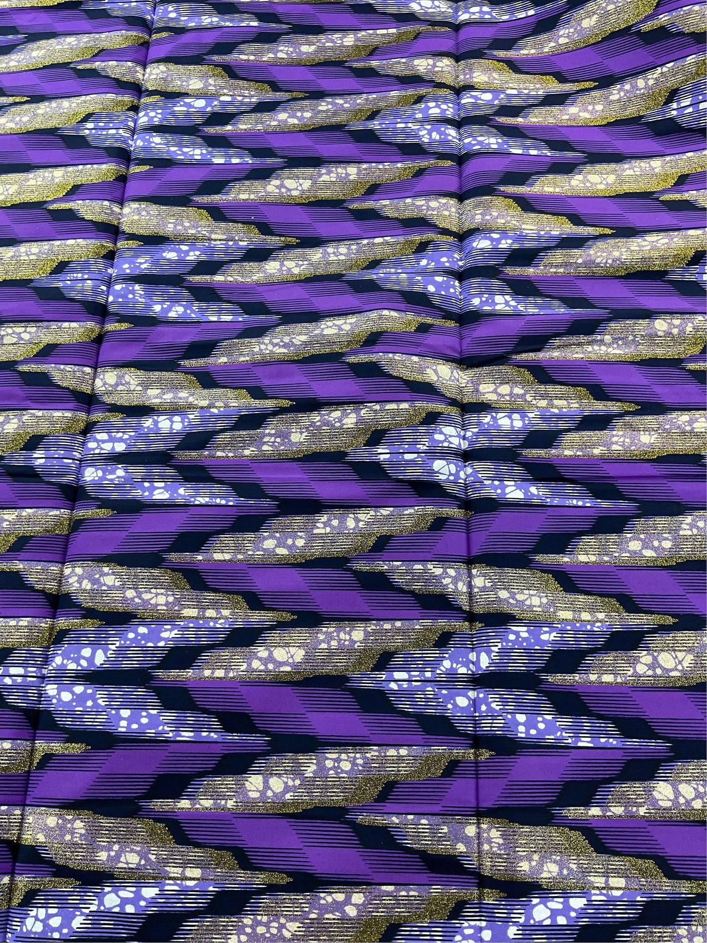 African Fabric/African Prints/ Ankara fabric/ African wax/Hollandais/ Purple andGold African fabric/MK191/Ankara Fabric By The Yard/Wax Fabr