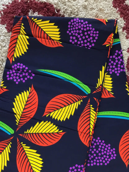 Navyblue and yellow African Fabric/African prints/ Ankara fabric/ African wax/MK199