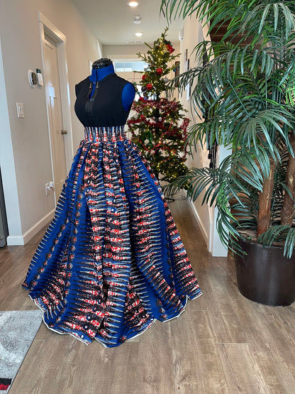 African Skirt/Ankara Skirt/Maxi Skirt/VA55