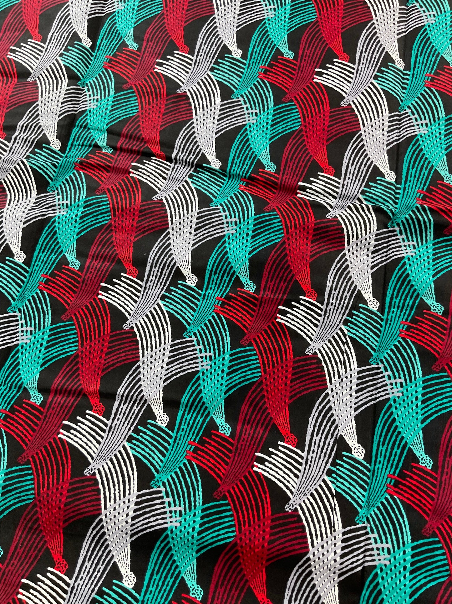 African Fabric/African prints/ Ankara fabric/ African wax/Red White Green African fabric/Mk469/Mudcloth/Textile/Wax Print