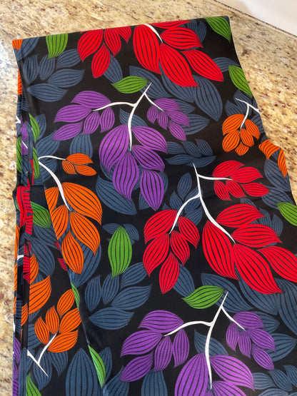 African Fabric/African prints/ Ankara fabric/ African fabric by the yard/ Wax prints/ African fabric for apparels/MK702/Black Purple Orange