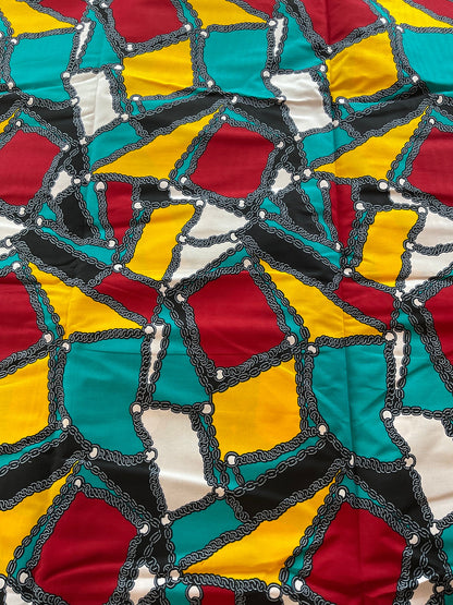 Multicolor African Fabric/African prints/ Ankara fabric/ African fabric per yard/ African fabric for crafts/ African fabri/DK22