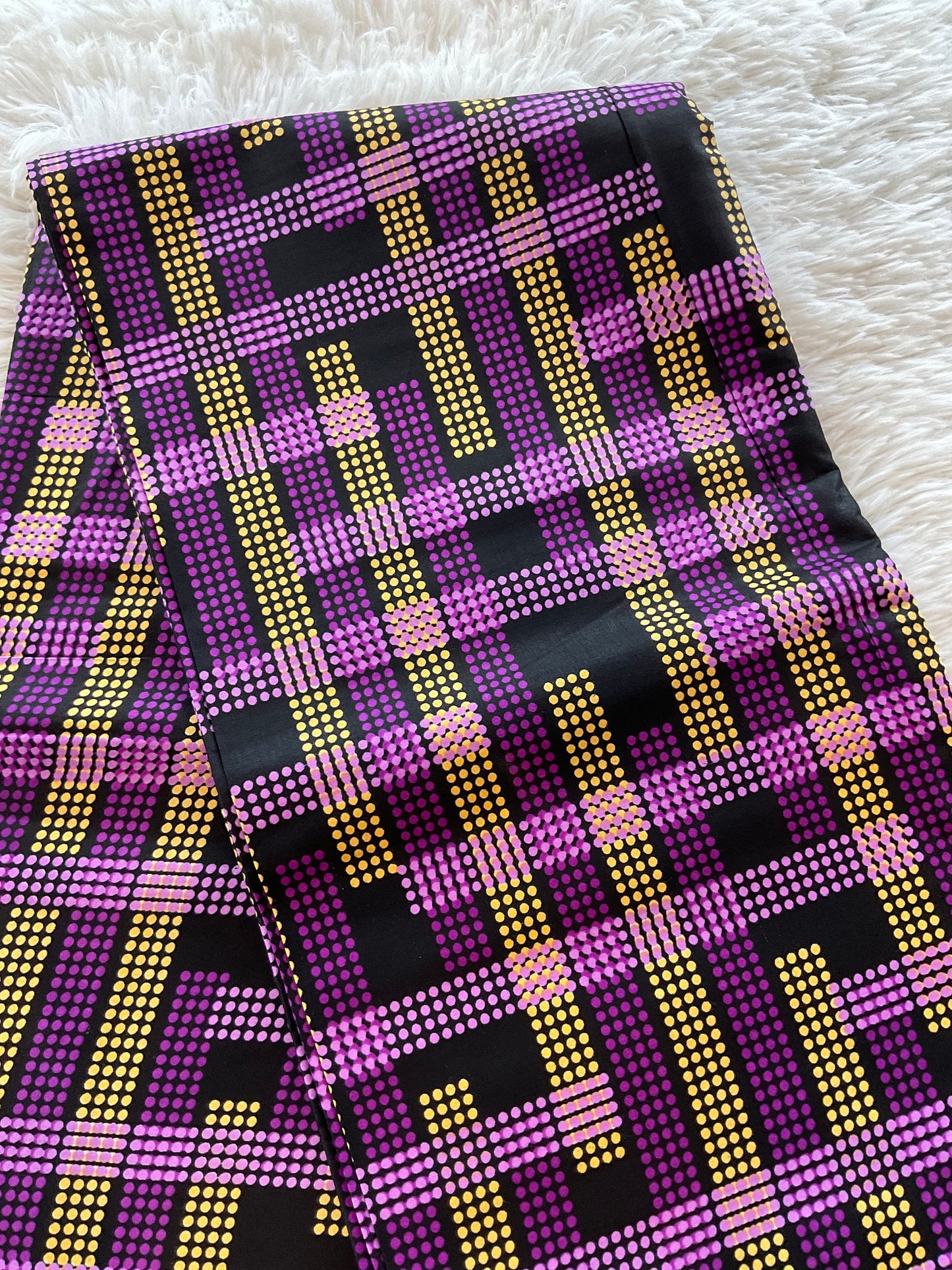 African Fabric/African prints/ Ankara fabric/ African fabric per yard/ African fabric for crafts/ African fabri/FG23/Purple and Gold Fabric