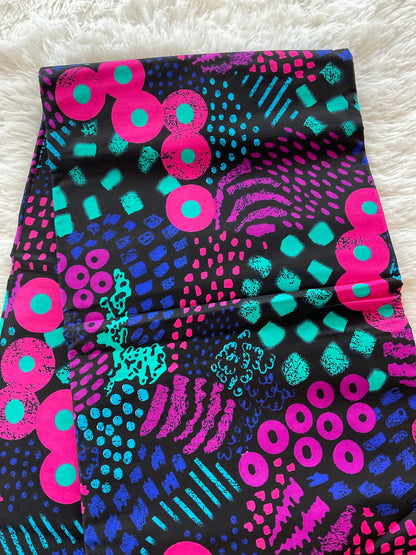 African Fabric/African prints/ Ankara fabric/ African fabric by the yard/African fabric/ African fabric 6 yards/MK597/Black Pink Teal Blue F