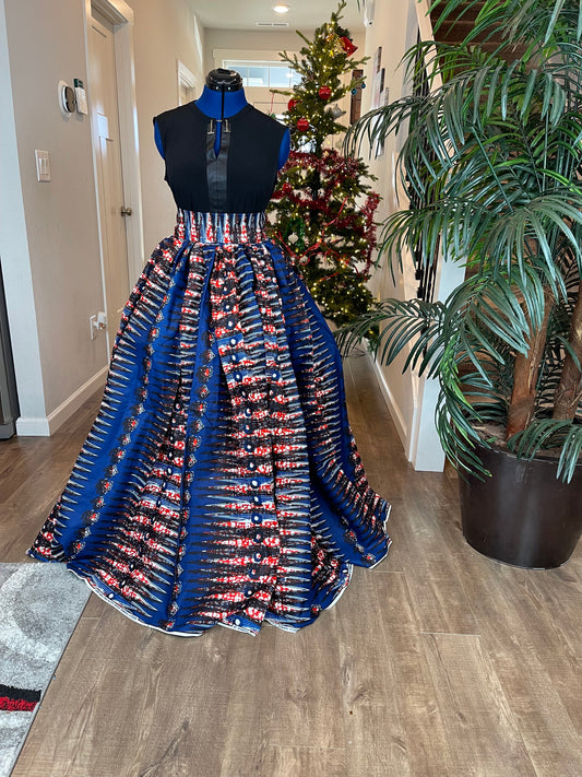 African Skirt/Ankara Skirt/Maxi Skirt/VA55