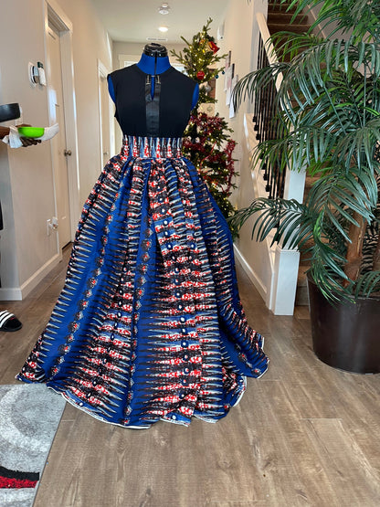 African Skirt/Ankara Skirt/Maxi Skirt/VA55