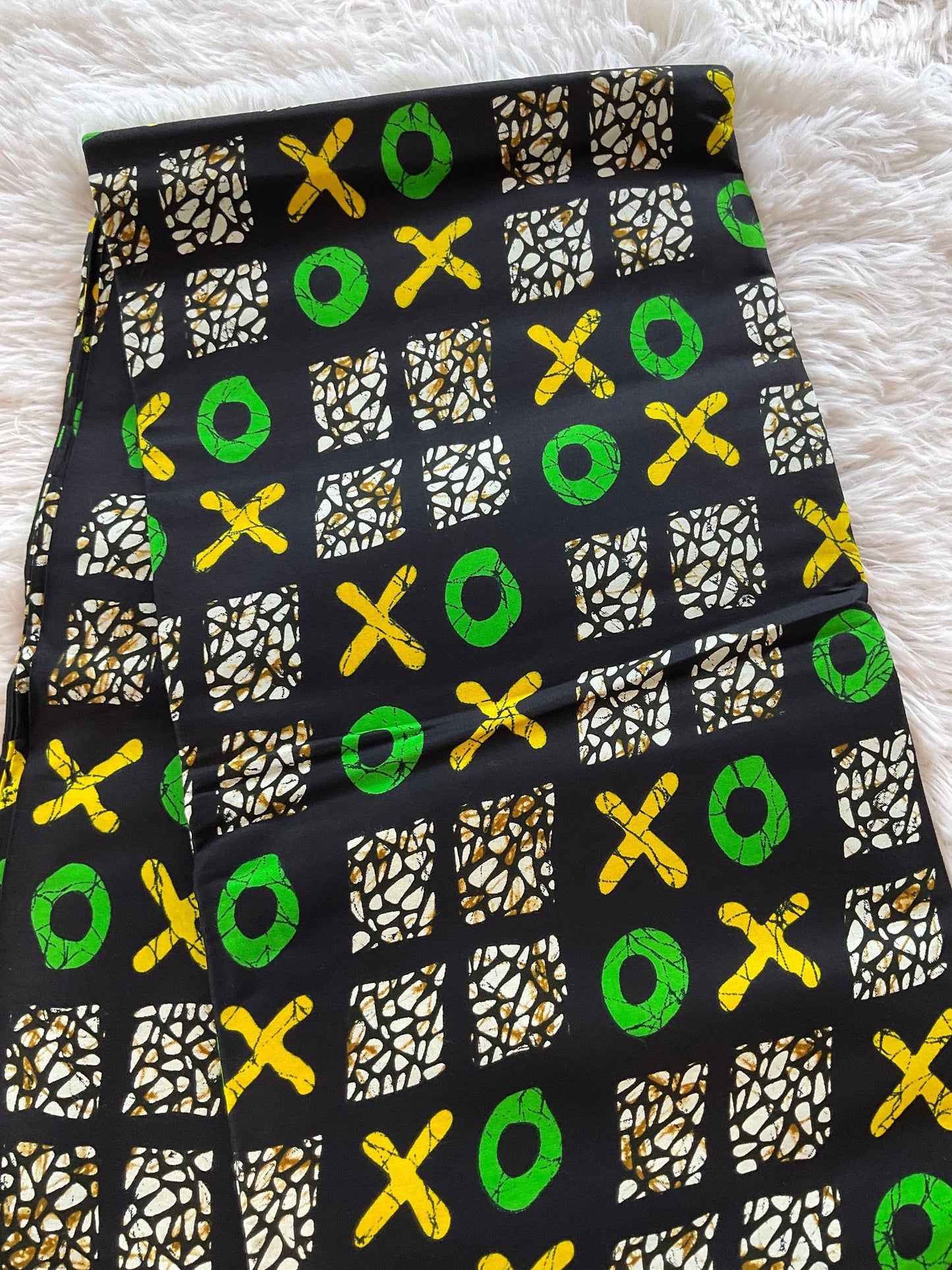 African Fabric/African prints/ Ankara fabric/ African wax/Hollandais/ African fabric/ African fabric 6 yards/FG99/Black and Green Fabric