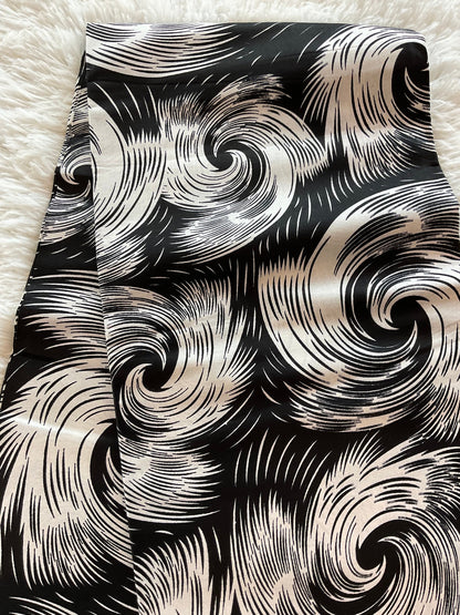 African Fabric/African prints/ Ankara fabric/ African fabric by the yard/African fabric/ African fabric 6 yards/MK123/Black and white Fabric