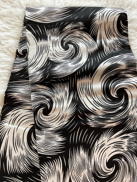 African Fabric/African prints/ Ankara fabric/ African fabric by the yard/African fabric/ African fabric 6 yards/MK123/Black and white Fabric