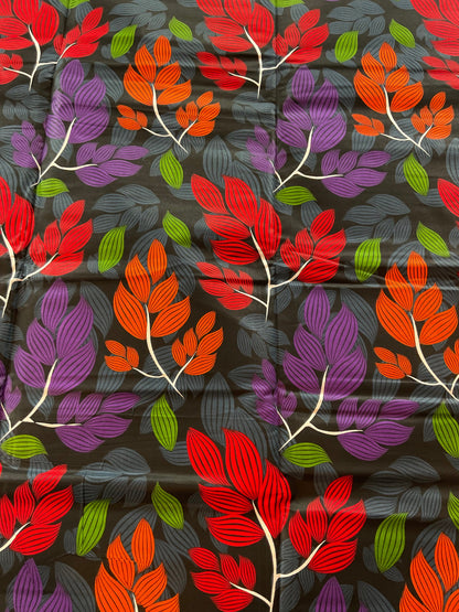 African Fabric/African prints/ Ankara fabric/ African fabric by the yard/ Wax prints/ African fabric for apparels/MK702/Black Purple Orange