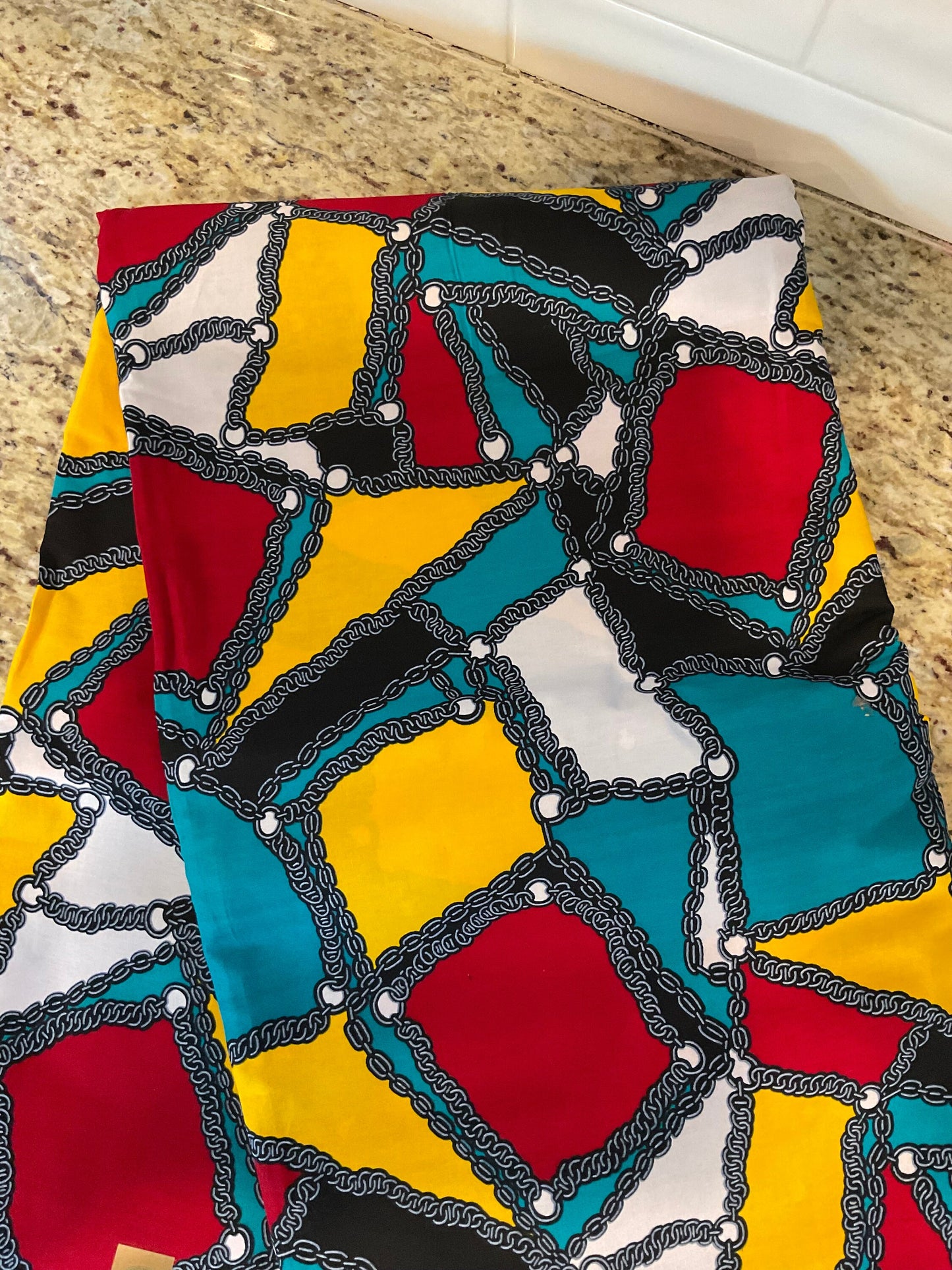 Multicolor African Fabric/African prints/ Ankara fabric/ African fabric per yard/ African fabric for crafts/ African fabri/DK22
