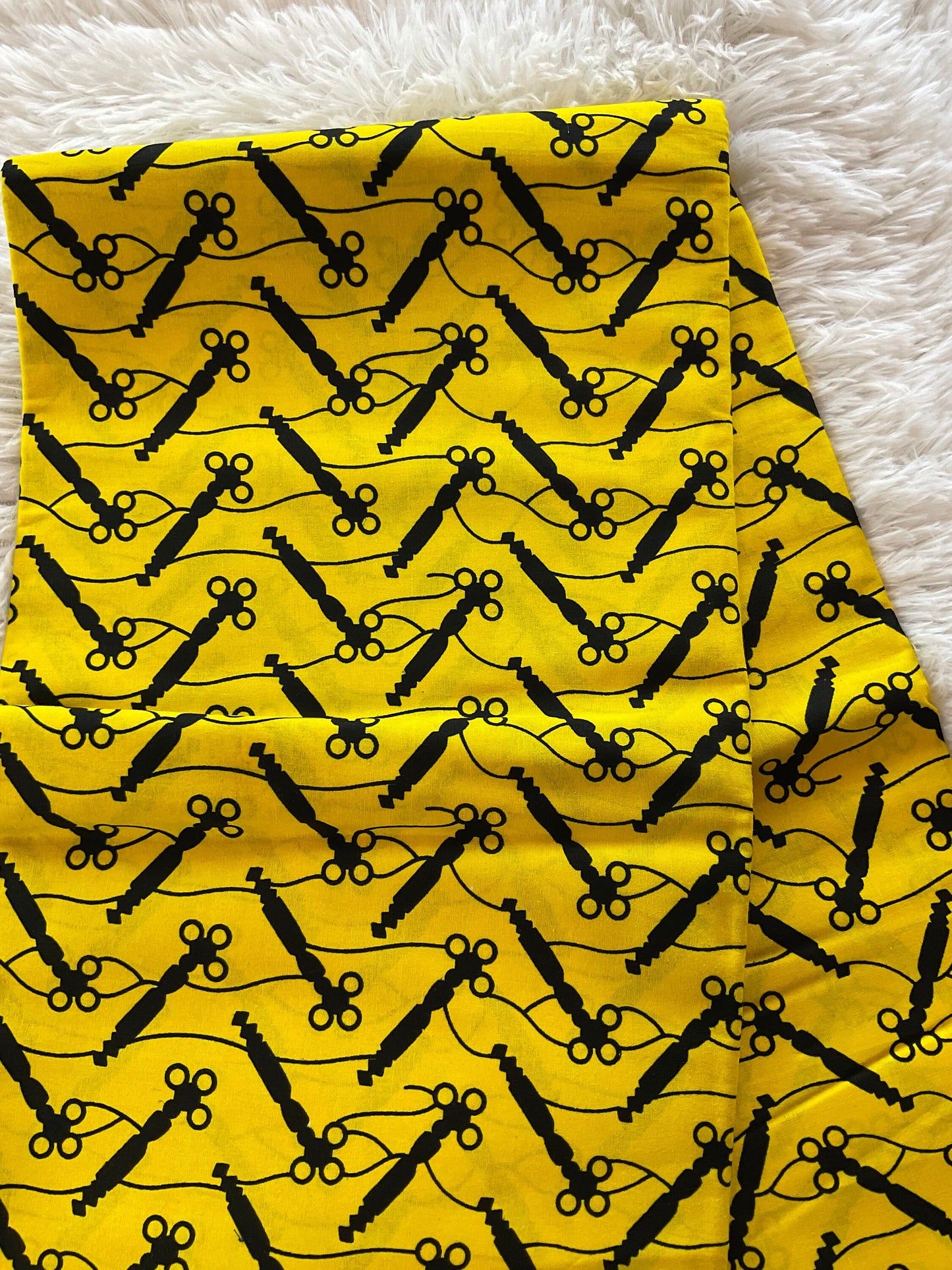 African Fabric/African prints/ Ankara fabric/ African fabric by the yard/ Wax prints/ African fabric for apparels/Yellow African Fabric/Mudc