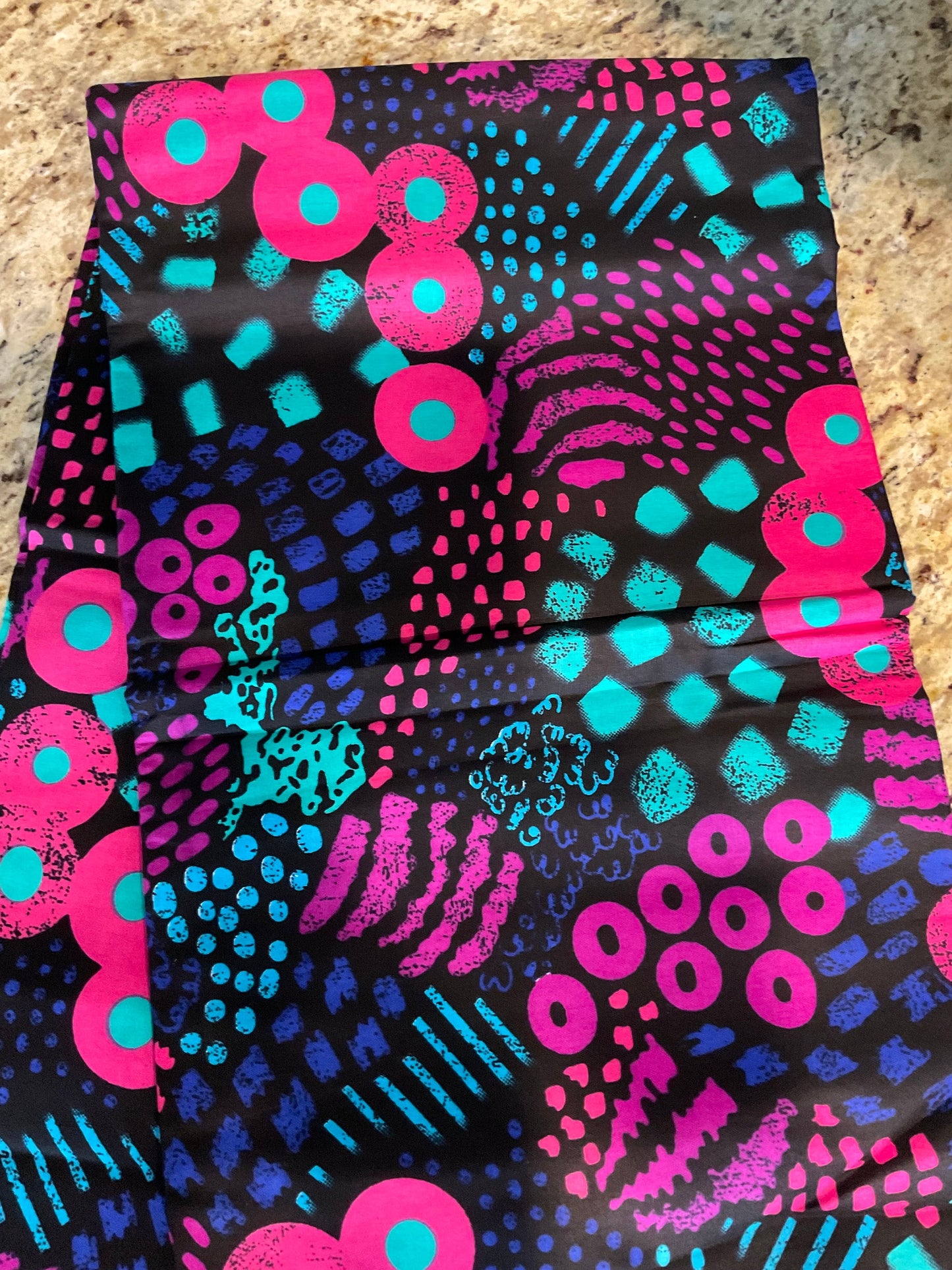 African Fabric/African prints/ Ankara fabric/ African fabric by the yard/African fabric/ African fabric 6 yards/MK597/Black Pink Teal Blue F