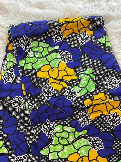 Multicolor African Fabric/African prints/ Ankara fabric/ African fabric per yard/ African fabric for crafts/ African fabri/DK09