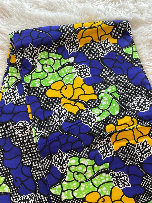 Multicolor African Fabric/African prints/ Ankara fabric/ African fabric per yard/ African fabric for crafts/ African fabri/DK09