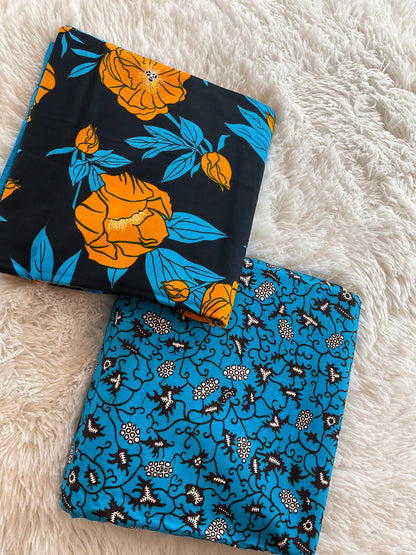 Mix and matched African Fabric/Ankara fabric/ African fabric by the yard/ Wax prints/ Africa Print/African Dress/MK431K//African Fabric