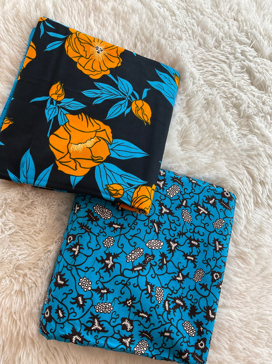 Mix and matched African Fabric/Ankara fabric/ African fabric by the yard/ Wax prints/ Africa Print/African Dress/MK431K//African Fabric