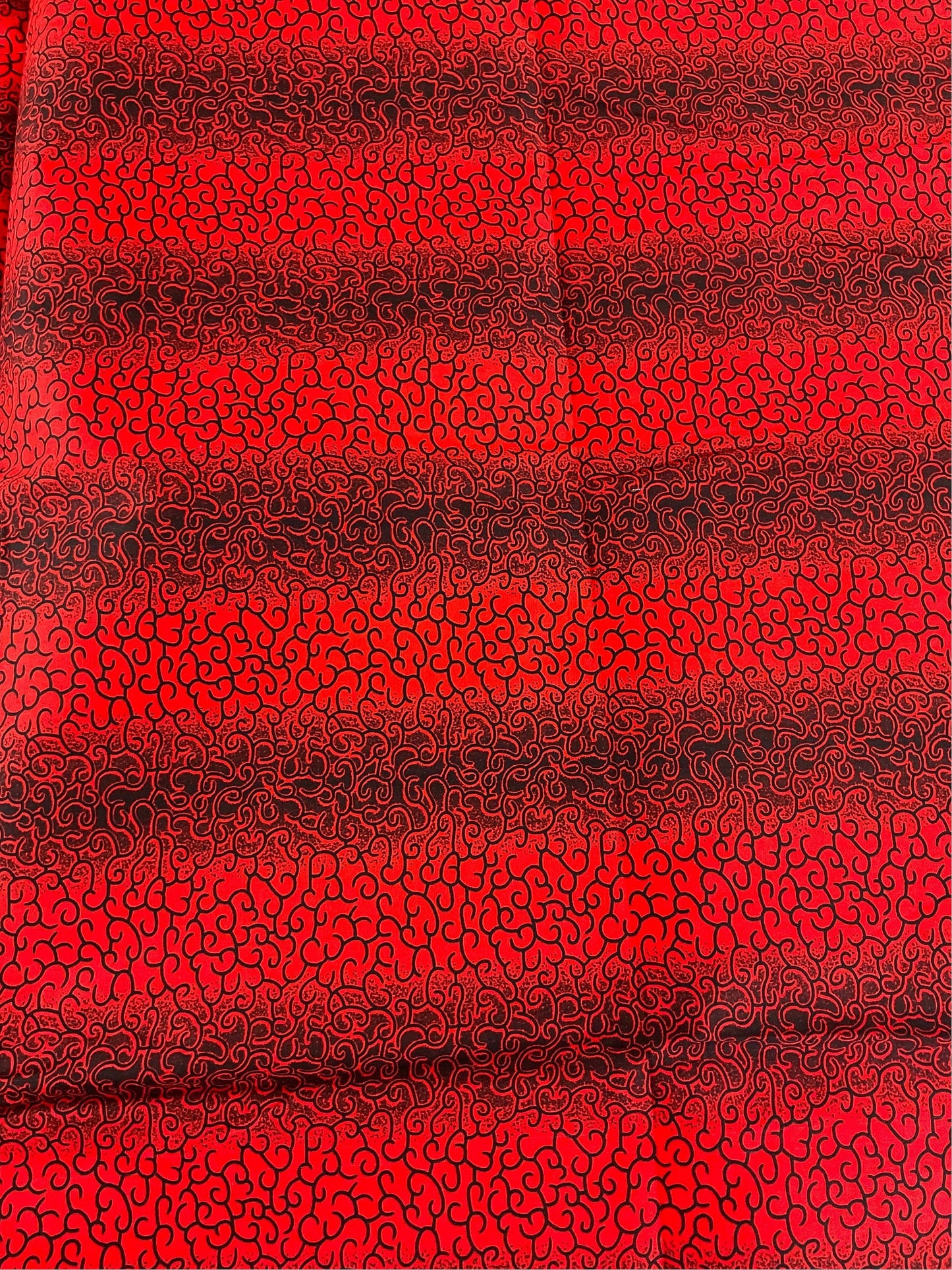African Fabric/ African Print Fabric/African Wax Fabric/Ankara-Red and Black Fabric/Gift For Her/Fabric/DT0z