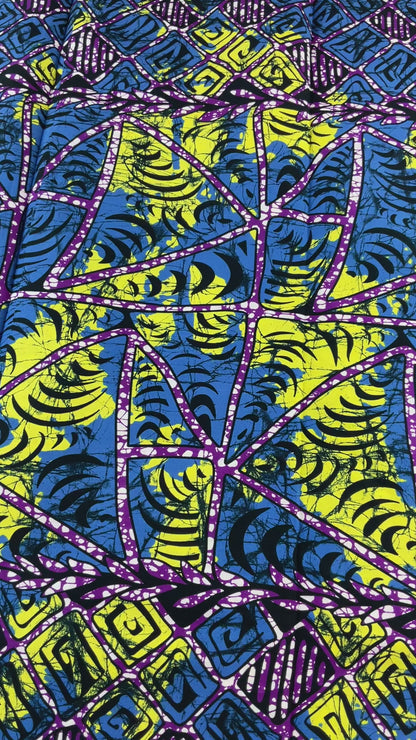 African print fabric/Ankara- Pink,Brown,Blue Floral Design/ fabric bundle/African fabric/Wholesale/African/ Floral fabric/HT10/Sewing Fabric