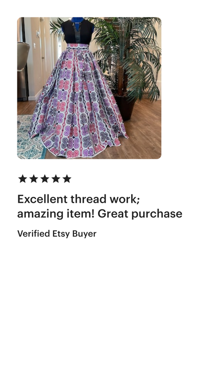 African Skirt/Ankara Skirt/Boho skirt/VA20