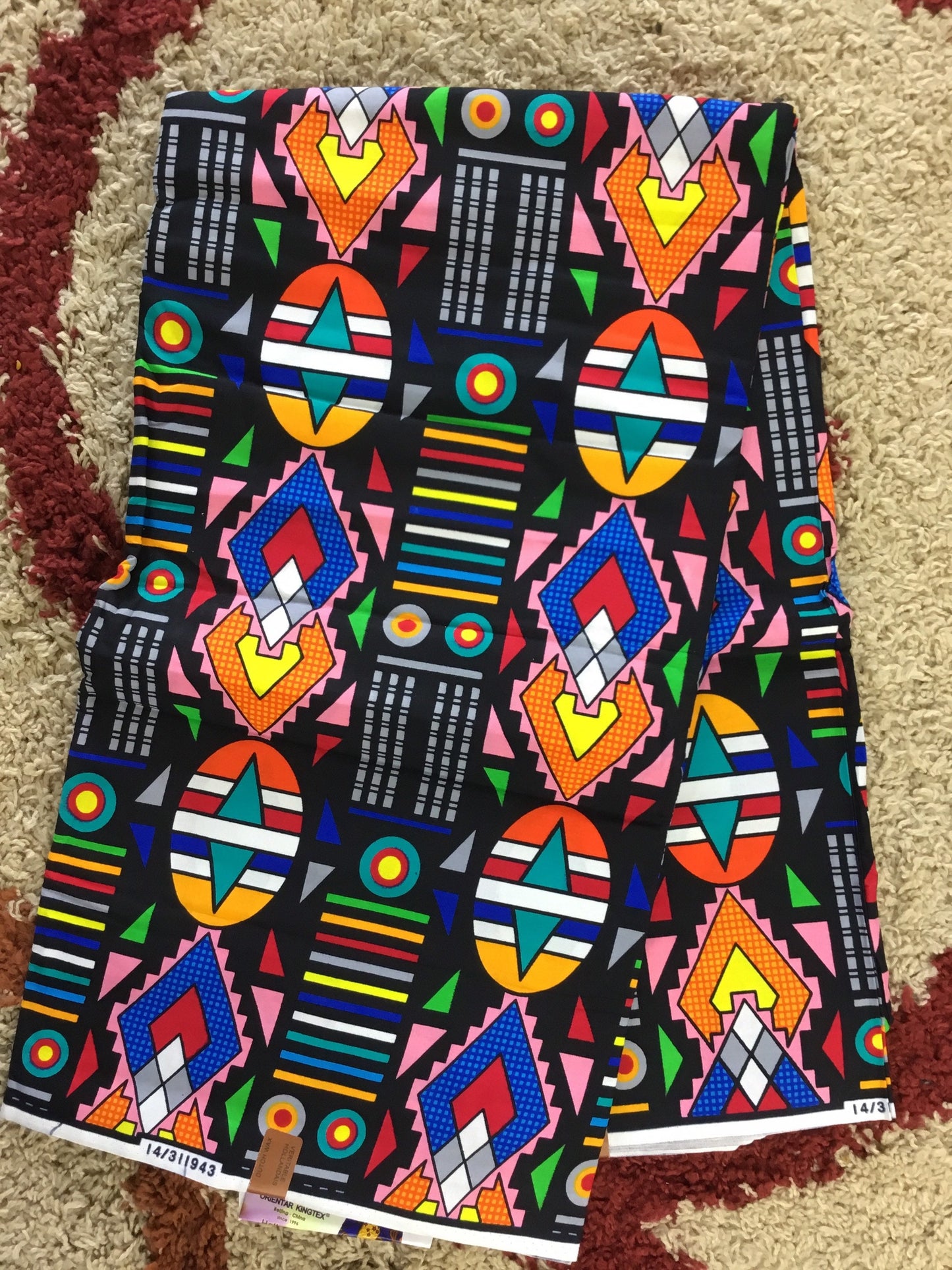 Black African Fabric/African prints/ Ankara fabric/African wax/Hollandais/ Blue and white African Kente/blue and white fabric/MK788c
