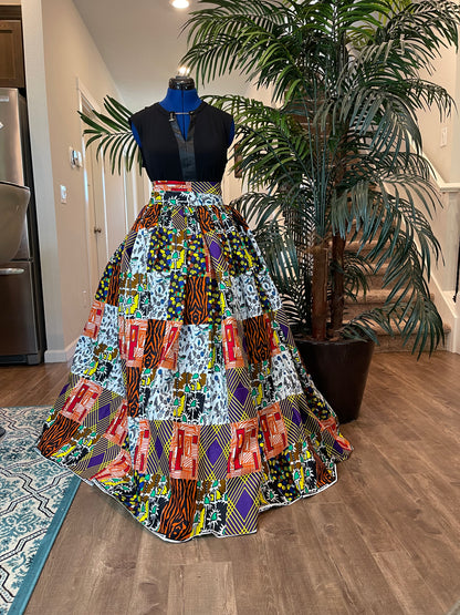 African Skirt/Ankara Skirt/African Clothing/Skirt/Plus Size Skirt.