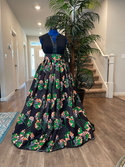 African skirt for sale/Ankara maxi skirt/Ethnic maxi skirt/Orange African maxi skirt/Danshiki maxi skirt/African long skirt/Maxi skirt/