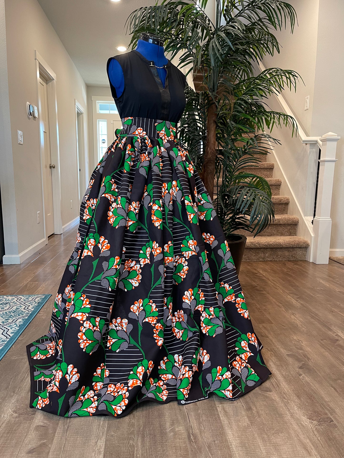 African skirt for sale/Ankara maxi skirt/Ethnic maxi skirt/Orange African maxi skirt/Danshiki maxi skirt/African long skirt/Maxi skirt/