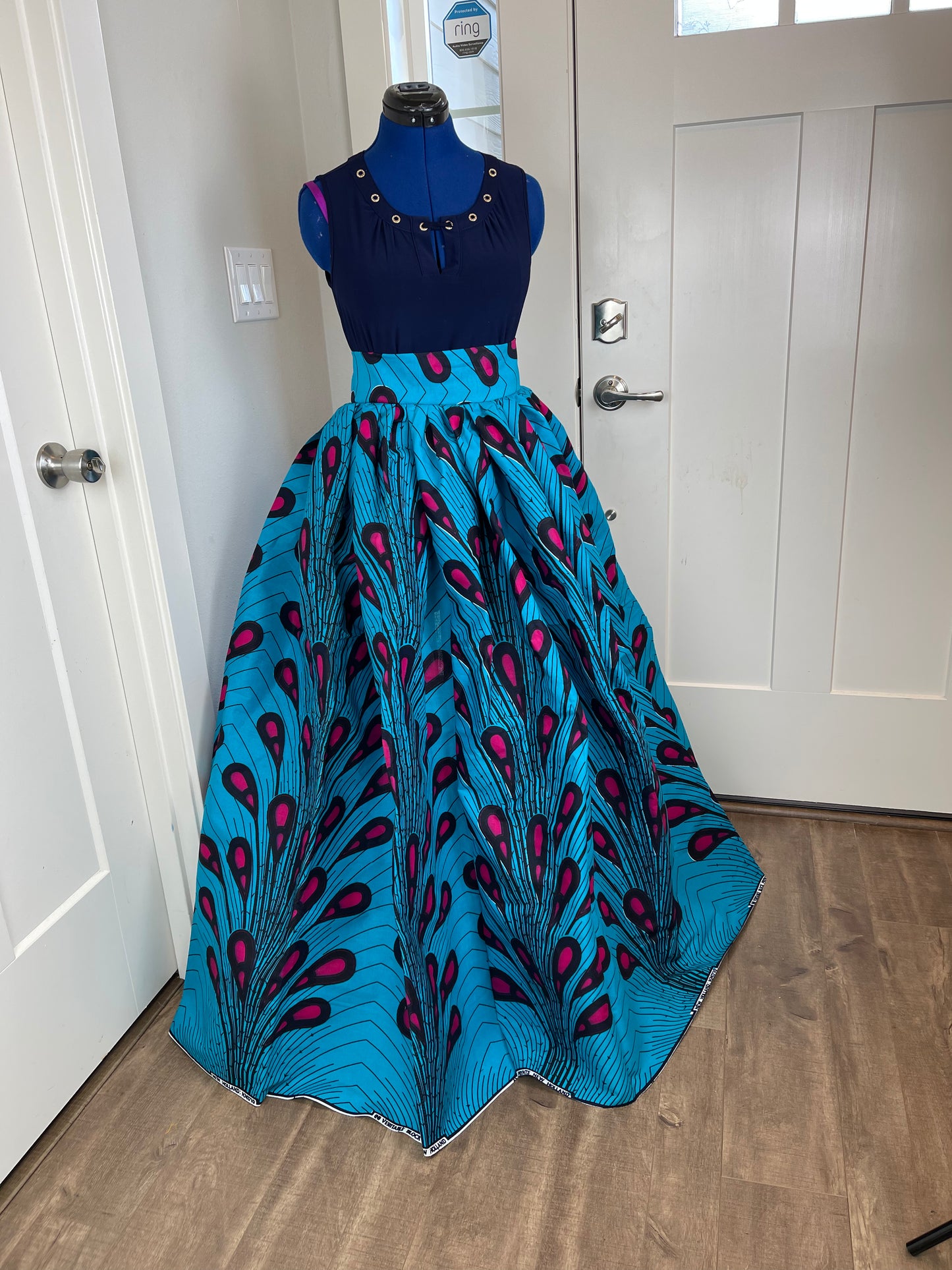 African skirt/Ankara maxi skirt/Ethnic maxi skirt/Orange African maxi skirt/Danshiki maxi skirt/African long skirt/Maxi skirt/