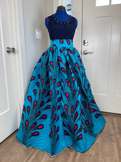 African skirt/Ankara maxi skirt/Ethnic maxi skirt/Orange African maxi skirt/Danshiki maxi skirt/African long skirt/Maxi skirt/